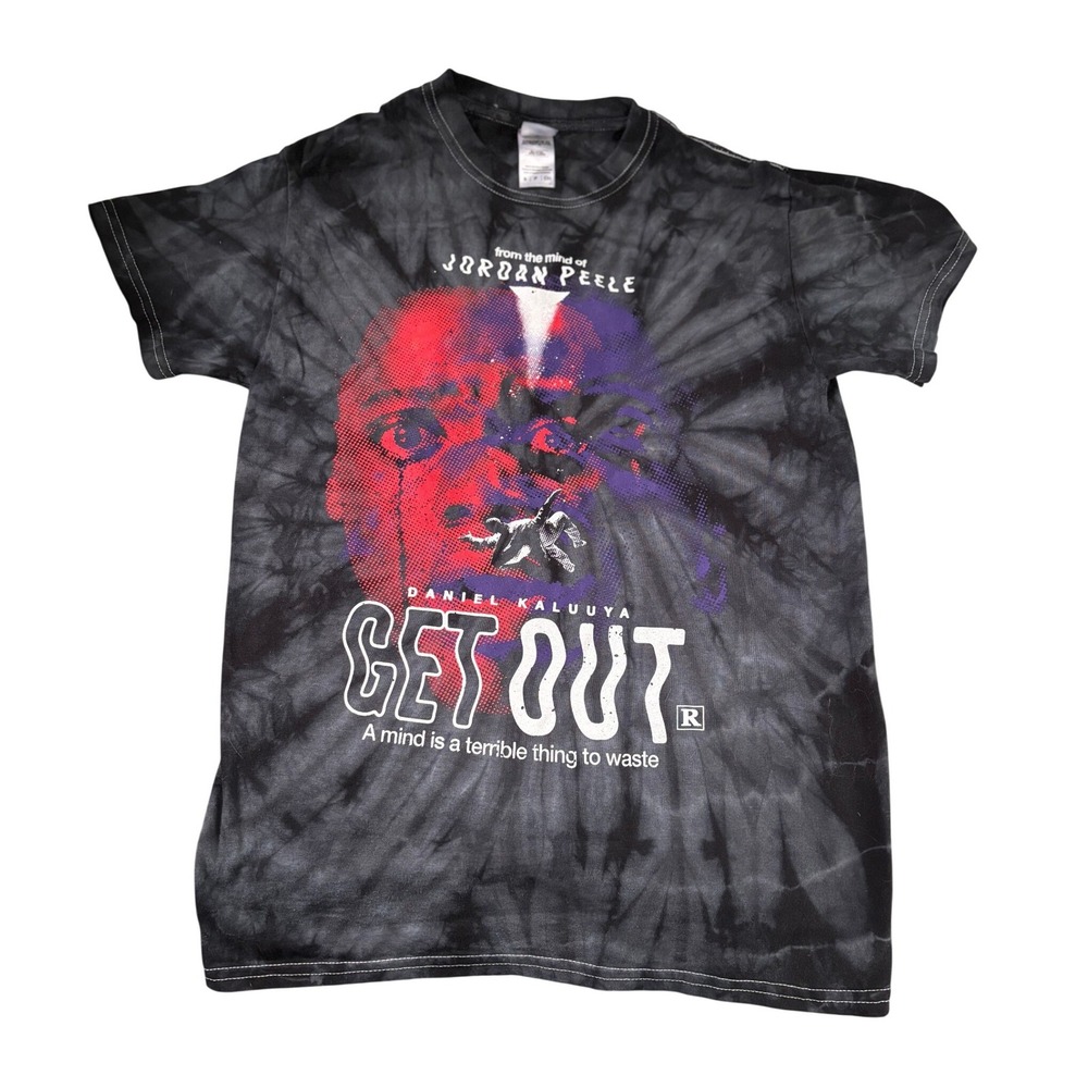 Studiohouse Designs Get Out Movie Tie Dye Graphic T-Shirt Jordan Peele Black S